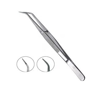 Pinzas Quirúrgicas Dentales de Acero Inoxidable, Pinzas Curvas Dentadas, Fórceps para Apósitos, Pinzas Dentales Manuales de Primera Calidad - Product Image 5