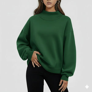 เสื้อสเวตเตอร์คอเต่าทรงหลวมสำหรับผู้หญิง แขนยาว สไตล์ลำลอง สวมใส่สบาย เหมาะสำหรับฤดูใบไม้ร่วงและฤดูหนาว ดีไซน์ทันสมัย - Product Image 1