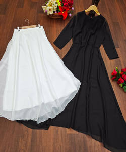 Latest New Launching <b>Long</b> Flair Kurti with <b>Skirt</b> Lowest Price Market Surat Gujarat Ethnic Garment ApparelGarment - Product Image 5