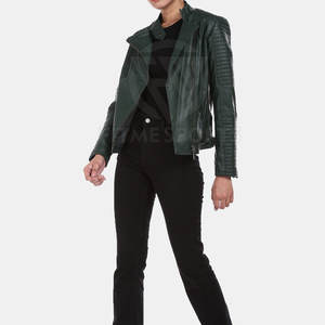 Nuevo transpirable último diseño mujeres moda 2025 alta calidad mujeres mejor diseño chaquetas de cuero - Product Image 5