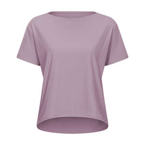 Camiseta de manga corta para mujer, precio al por mayor, camisetas de Color sólido personalizables, logotipo personalizado impreso - Product Image 1