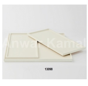 Plateau de service en aluminium bronze avec finition antique pour la maison, l'hôtel et le restaurant, lot de 2 pièces - Product Image 4