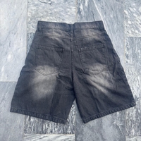 Pantalones cortos de mezclilla personalizados para hombre, de cintura media, de gran tamaño, largos, holgados, de secado rápido, diseño vintage con múltiples bolsillos, ropa de calle informal de verano Y2K