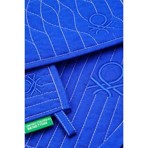 Be-28455-Bl Ensemble de cuisine 100% coton bleu uni 17*30 cm-20*20 cm (gants et protège-plat) - BLEU - Product Image 3