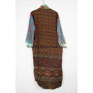 ชุดกิโมโนผ้าไหมหรูหราล่าสุด คอวี แขนยาว ปิดด้วยเชือกผูก มีกระเป๋า ลายดอกไม้ สำหรับผู้หญิง - Product Image 5