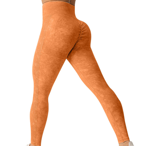 2024 Leggings d'entraînement de sport avec logo personnalisé pour femmes Leggings de yoga sans couture taille haute tricotés vêtements de fitness et de yoga - Product Image 5