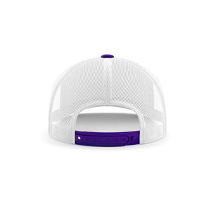Trucker <b>Hat</b> Outdoor Sports <b>Purple</b> Tropical Leaf Design Mesh Cap Custom Logo OEM ODM Activewear Teamwear Wholesale Headwear - Product Image 3