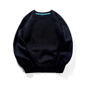 Sweat à capuche en coton éponge unisexe pour enfants Sweat-shirt à col rond uni noir de haute qualité avec logo personnalisé pour bébés Vente en gros - Product Image 3