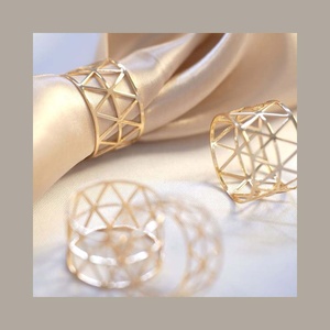 Hot Deer Design Restaurant Elegant Design Metal Napkin Ring Gold Plated Napkin Ring - Product Image 4