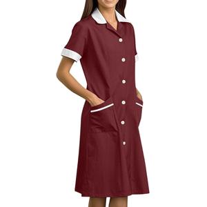 Uniforme Médico Quirúrgico Unisex de Verano, Manga Corta, Sarga, Spandex/Poliéster, para Hospital, con Detección de Agujas, Sin Costuras - Product Image 2
