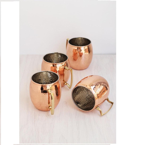 Trendy Home Bar Use Hammer Patterned Pure Copper Mugs Classic Eco-Friendly Drink Ware con Handled Saniya Handicraft Party - Product Image 4