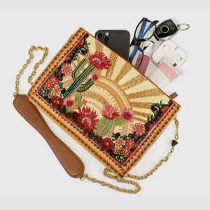 LUXURY UNIQUE Style Bohème Broderie Perle Soirée Mariage Main Embrayage Sacoches Design Fantaisie Doublure En Gros - Product Image 1