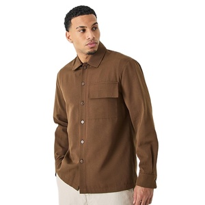 2026 Custom Plain Casual Winter <b>Jacket</b> Coated Stand Collar Front Logo Two Pockets Zipper Design <b>Long</b> Sleeve Regular Fit <b>Men's</b> - Product Image 1
