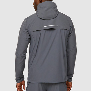 Custom Logo Polyester Zip up Set Men Reflective Tracksuits Streetwear Casual <b>Windbreaker</b> <b>Black</b> Tracksuit Mens - Product Image 2