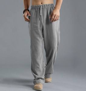 Pantalon droit formel ample mi-élastique léger 100% polyester pour homme Couleur unie Respirant Style décontracté Taille XL Hip-hop - Product Image 4