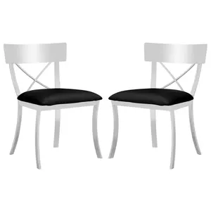 Chaises en métal blanc de qualité supérieure Mobilier de fête pour événement de mariage Chaises de salle à manger de luxe bon marché pour restaurant et café en plein air - Product Image 1