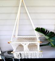 Balançoire suspendue en macramé pour enfants et bébés, faite à la main, pour intérieur et extérieur, chambre, salon, design moderne, chaise hamac, berceau pour tout-petits
