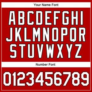 Camiseta de béisbol de punto de costilla de retroceso auténtica roja blanca y negra personalizada - Product Image 6