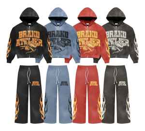 ชุดวอร์มแฟชั่นมีฮู้ดใส่ได้ทั้งชายและหญิงชุดกีฬามีฮู้ดชุดวอร์มมีซิปติดโลโก้ได้ตามต้องการ - Product Image 2