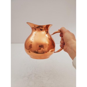 Pichet en cuivre Portugal Vintage avec doublure en étain 1960's cuivre, Moscow Mule Pitcher ,Cocktail accessoires Tagus Portugal - Product Image 4