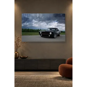 Impression sur toile Fida Black Camaro Under Stormy Sky - Product Image 5