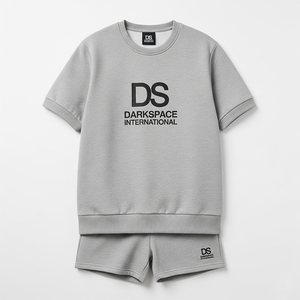 Haute qualité hommes Vintage solide polaire à manches courtes sweat ensemble court Logo personnalisable respirant saison d'hiver - Product Image 4