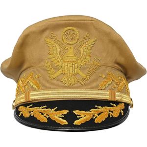 Retro Wool and Leather Visor <b>Cap</b> Tailored with Precision Perfect for <b>Vintage</b> Collections Reenactment and Parades - Product Image 1