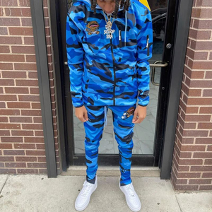 2024 ensemble de jogging personnalisé homme coupe-vent imperméable veste en polyester à capuche veste légère ensembles de survêtement en nylon pour hommes - Product Image 2