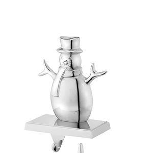 Lot de 4 décorations de Noël en métal argenté de haute qualité, porte-bas et cintre, fournitures en vrac d'Inde - Product Image 3