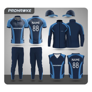 Uniforme de cricket indio hecho en India para niños adultos con nombre de equipo personalizado Número de marca Mejor logotipo personalizado - Product Image 1