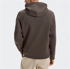 เสื้อสเวตเตอร์ผ้าฝ้ายขนแกะแบบรูดซิปมีฮู้ดสำหรับผู้ชายเสื้อสเวตเตอร์แบบมีซิปสำหรับเล่นกีฬาสีน้ำเงินเข้ม - Product Image 2