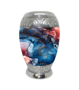 Hermosa playa puesta de sol cremación urna cenizas para adultos bolsa de terciopelo gratis Metal Memorial Funeral suministro decoración hermoso Metal adulto - Product Image 6