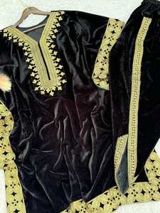 New Designer Heavy Viscose Velvet <b>Kaftan</b> <b>Top</b> Party Wear Heavy Work Potli Dhoti Salwar Set Wholesale Price for Indian Pakistani - Product Image 6