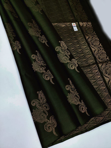 Sari de fête pour femmes FABZONE FSJ en soie Kanchivaram Pethani et nylon - Product Image 6