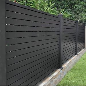 Nouveau style décoratif personnalisé intimité panneaux de latte horizontaux en aluminium noir pour jardin clôture à latte d'intimité - Product Image 1