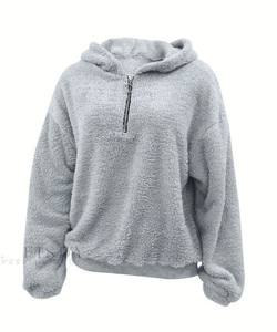Sudadera con capucha de cuarto de cremallera para hombre, sudaderas con capucha personalizadas con cuarto de cremallera lavadas y de peso pesado para hombre - Product Image 5