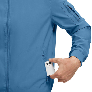 Chaqueta de bombardero para hombre de color sólido a prueba de viento cálida para invierno manga larga chaqueta de bombardero cómoda para hombre - Product Image 5