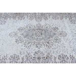 Alfombra Grande Vintage de 5.2x9.2 pies, Alfombra Turca, Alfombra Blanca Estilo Suroeste - Product Image 5