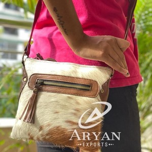 Sac à main en cuir en fourrure de vache élégant pour femmes, sac à bandoulière de haute qualité, offre spéciale - Product Image 1