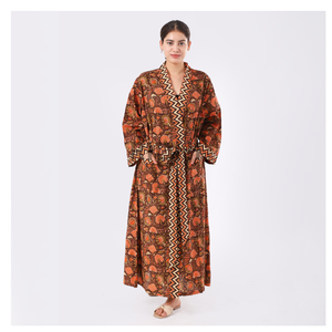 Kimono authentique, tissu imprimé 100% coton, textile artisanal respirant et écologique pour la mode et la décoration intérieure - Product Image 1