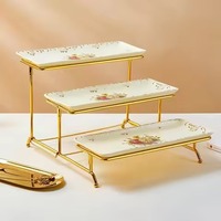 Metallischer Umweltfreundlicher Handgefertigter Runder Kuchenständer für Hotel Heim-Dekoration Hochzeit Geburtstag Events