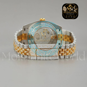 Reloj de Diamantes Moissanite Exclusivo, Reloj Automático de Lujo para Hombre, Estilo Cronógrafo, Acero Inoxidable, Resistente al Agua, Caja de Regalo Empresarial - Product Image 4