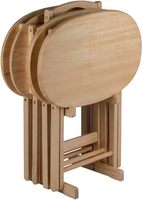 Ensemble de table à manger ronde pliable en bois avec support, design scandinave moderne pour l'ameublement de la maison