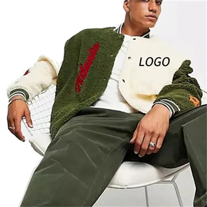 Veste d'hiver en plein air patchwork personnalisée grande taille pour vêtements cardigan veste universitaire de baseball crop top pour hommes - Product Image 4