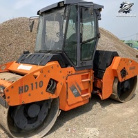 Compacteur vibrant à double tambour HAMM HD110 d'occasion, poids de travail 10 tonnes, moteur diesel 100 kW, force de compactage 117 kN