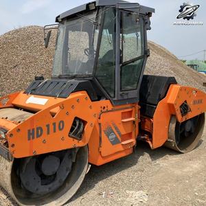 Compacteur vibrant à double tambour HAMM HD110 d'occasion, poids de travail 10 tonnes, marque allemande d'origine, compacteur de taille moyenne - Product Image 5