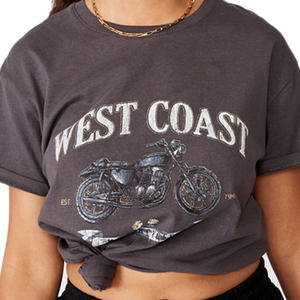 เสื้อยืดผ้าฝ้ายบ็อกซี่สำหรับผู้หญิงเสื้อยืดธรรมดาทรงสูงผ้าฝ้าย100สูง230แกรมซักด้วยกรดไซส์ใหญ่พิเศษ - Product Image 2