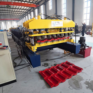 Custom Design Reliable High Speed 1120 <b>Tile</b> Roof Sheet Roll Forming <b>Machine</b> with PLC Control Bearing Motor & Gearbox for Russian - Product Image 3