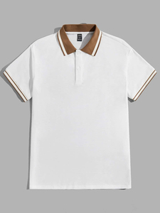 เสื้อโปโลสำหรับผู้ชายแขนสั้นผ้าน้ำหนักเบาใส่สบายดูแลรักษาง่ายซักได้อเนกประสงค์ตู้เสื้อผ้าจำเป็น - Product Image 5