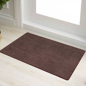 Tapis de sol rectangulaire de couleur unie marron, antidérapant, avec dos en caoutchouc, pour usage domestique, 68x120 cm - Product Image 3
